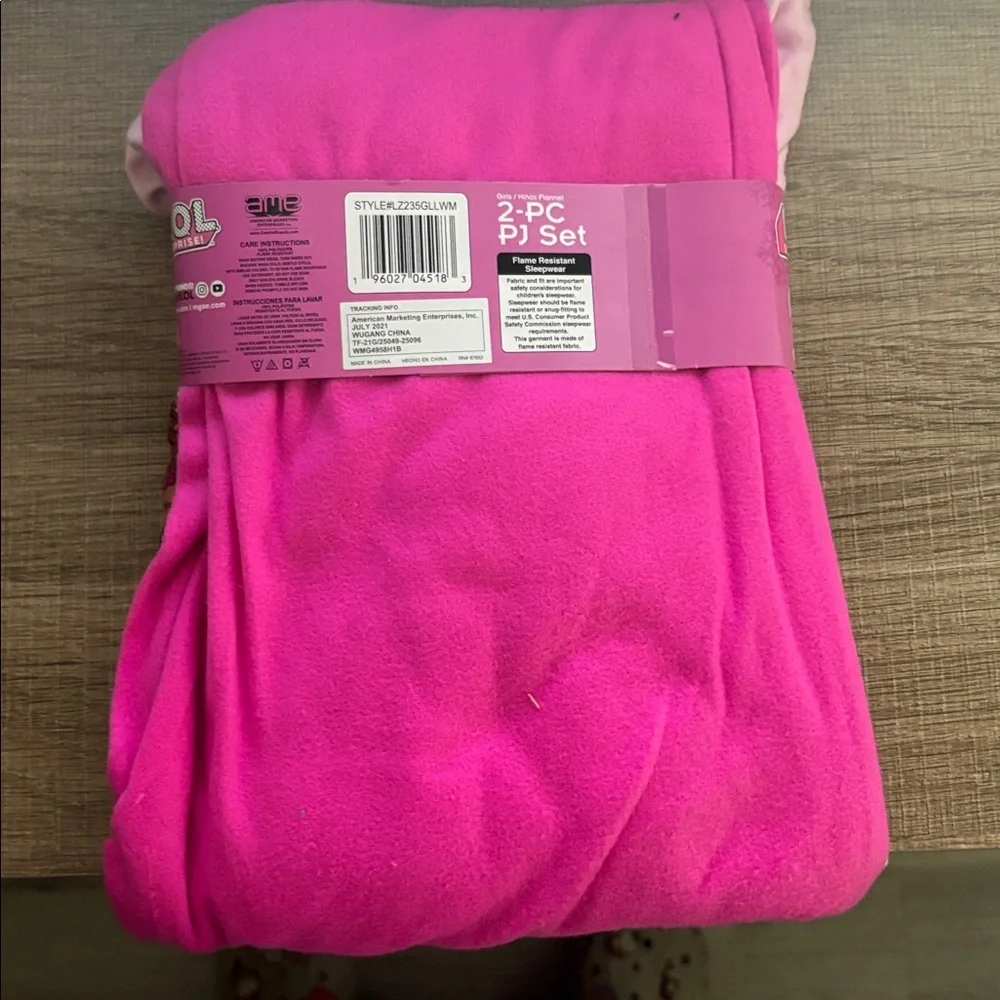Girls' LOL Surprise 2-Piece Pink Pajama Set